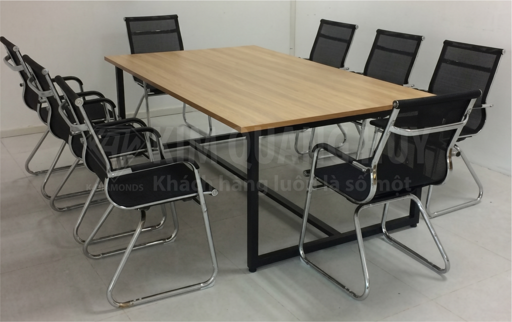 Bàn họp chân sắt vuông 1m x 2m4