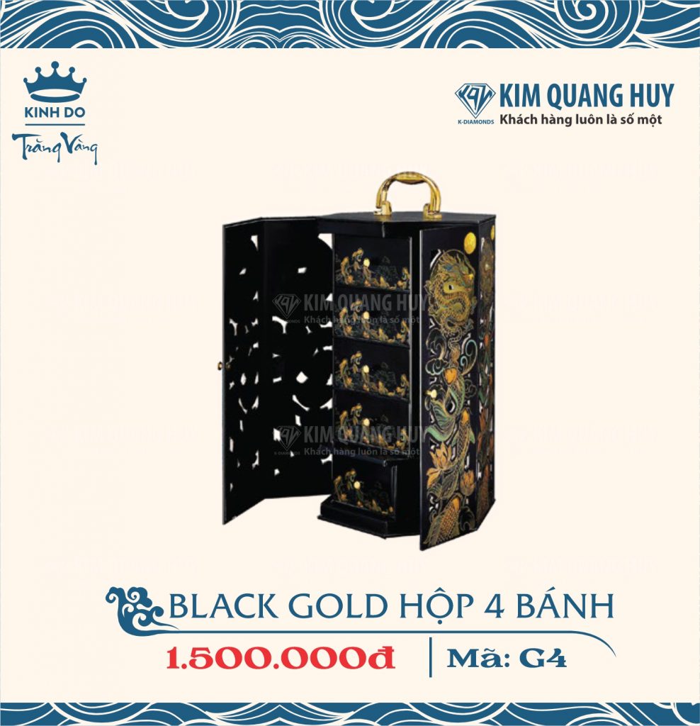 Black And Gold Hộp Bốn Bánh