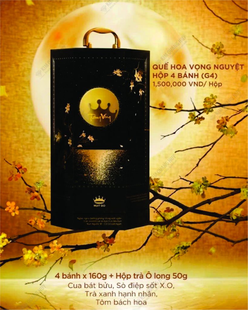 Bánh trung thu TRĂNG VÀNG QUẾ HOA VỌNG NGUYỆT (G4)