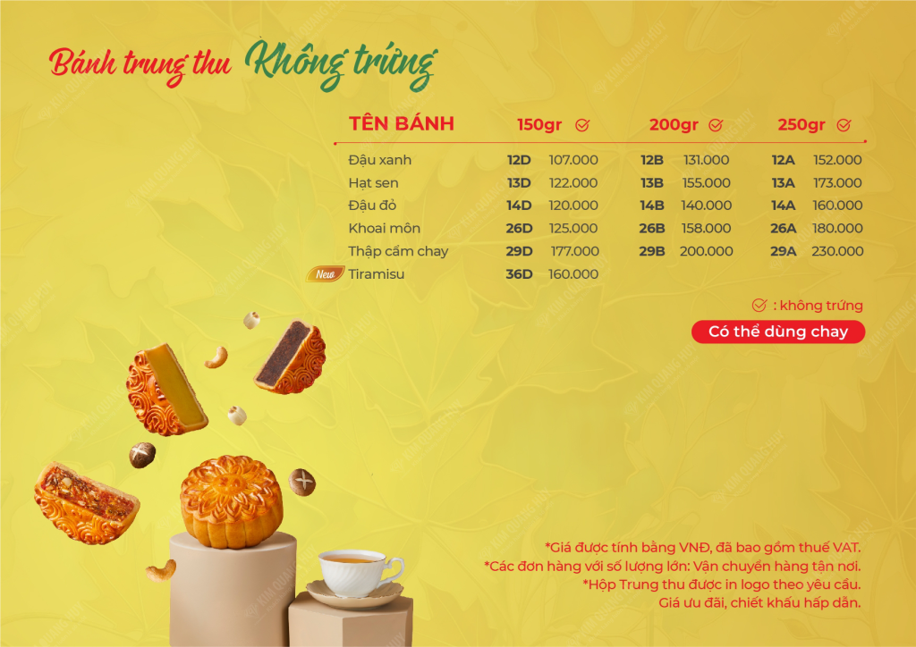 Bánh trung thu Givral không trứng