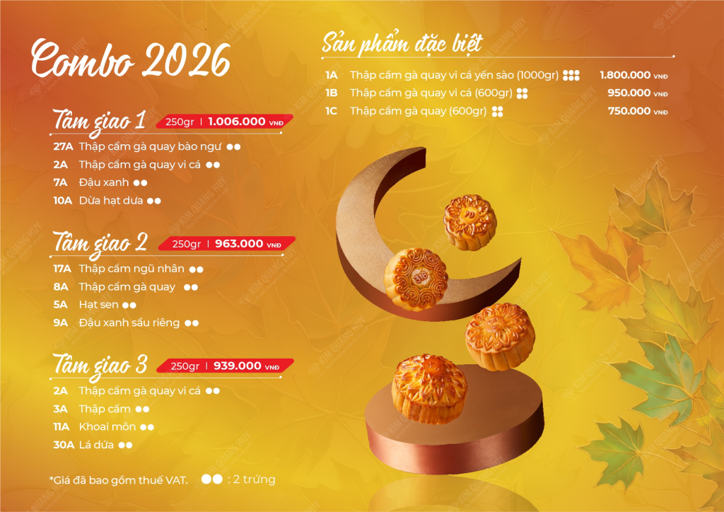 Combo bánh trung thu Givral 2026