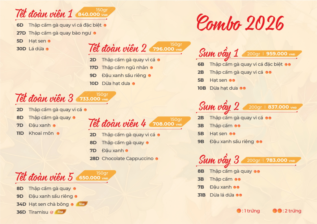 Combo bánh trung thu Givral 2026