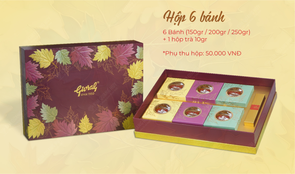 Bánh trung thu Givral - Hộp 6 Bánh