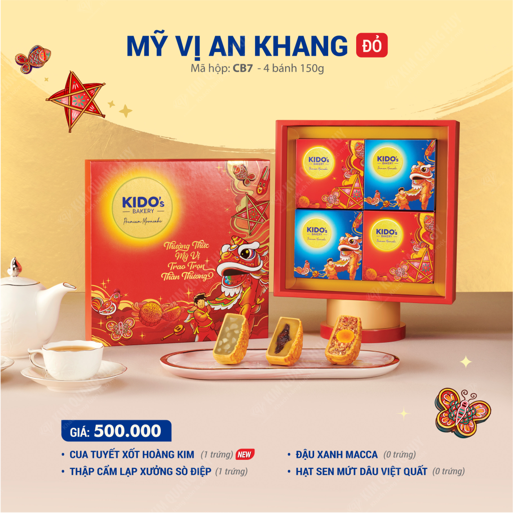 Bánh trung thu Kido - Mỹ Vị An Khang đỏ
