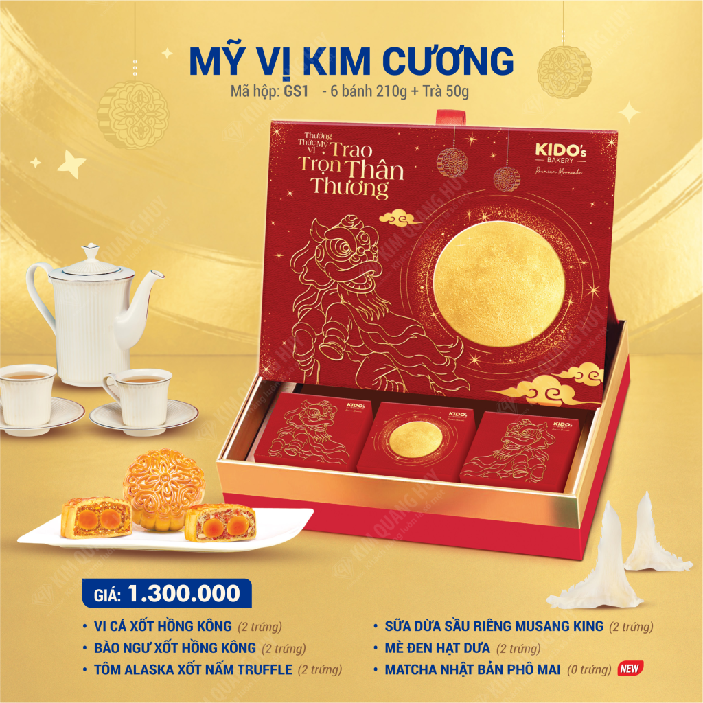 Bánh trung thu Kido - Mỹ Vị Kim Cương