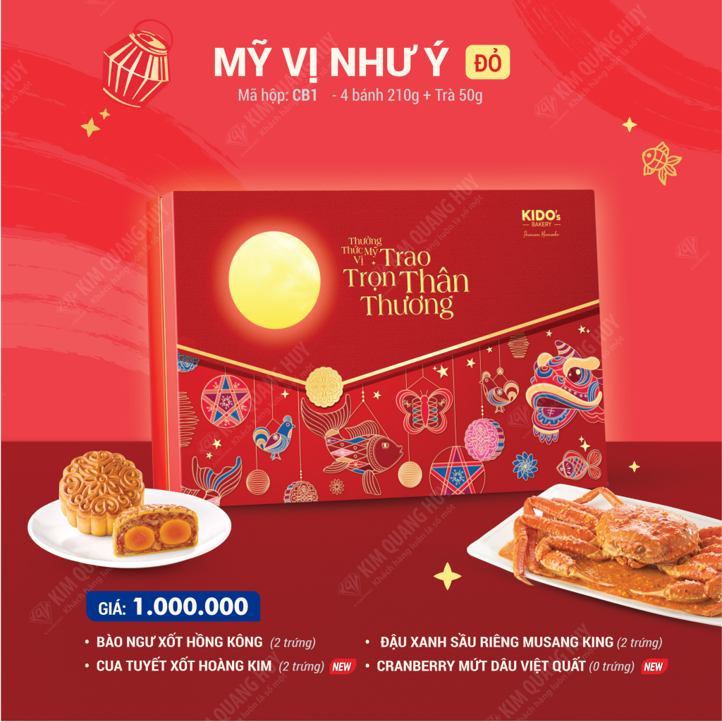 Bánh trung thu Bibica - Mỹ Vị Như Ý (Đỏ)