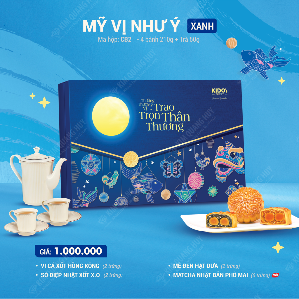 Bánh trung thu Bibica - Mỹ Vị Như Ý (Xanh)