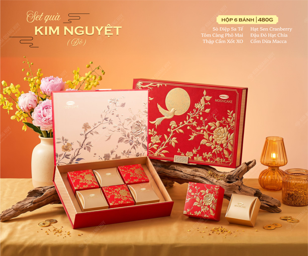 Bánh trung thu Bibica - Set quà tặng Kim Nguyệt (đỏ)