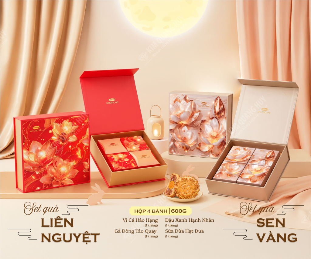 Bánh trung thu Bibica - Set quà Liên Nguyệt và Sen Vàng
