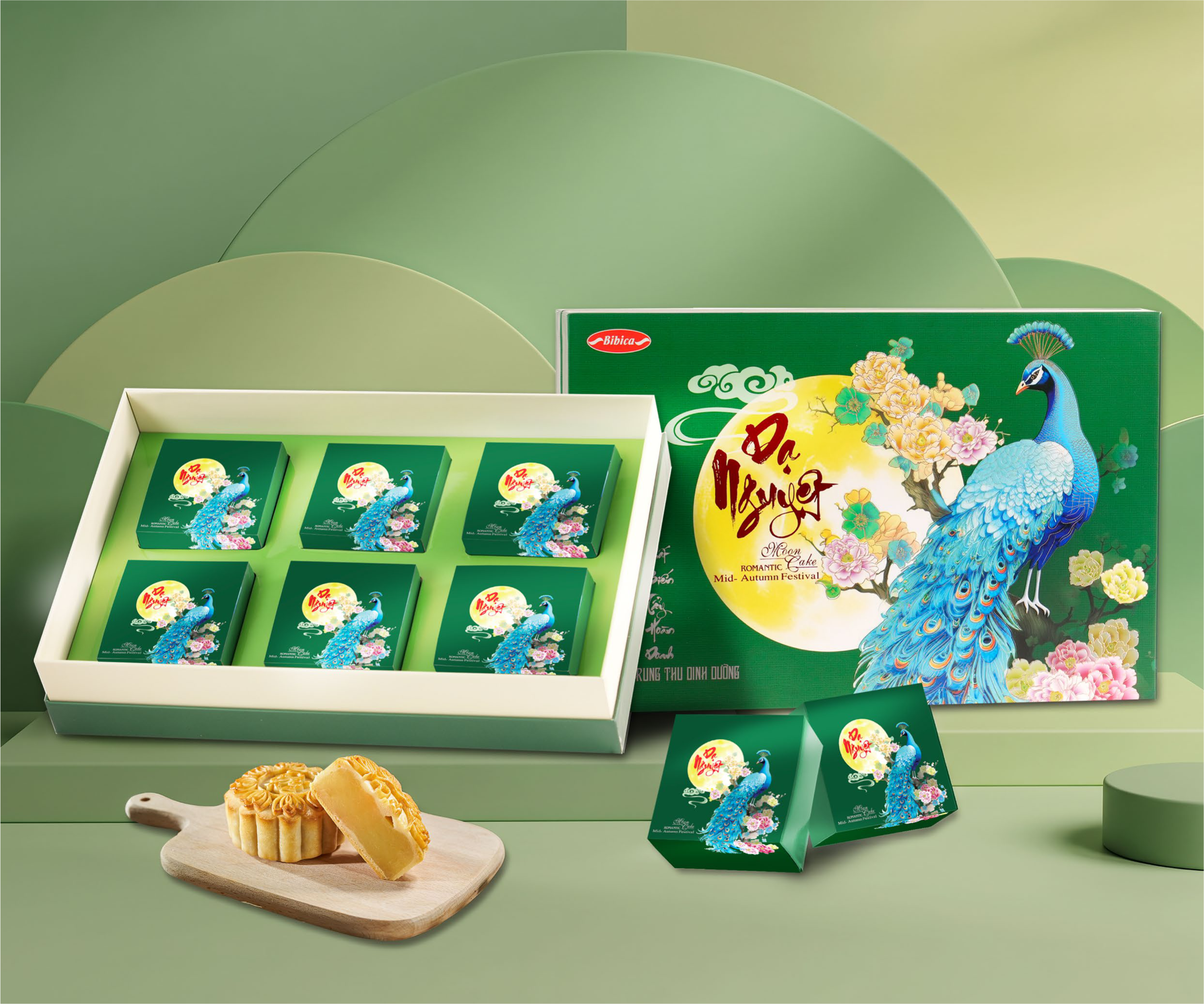 set quà dạ nguyệt khổng tước.