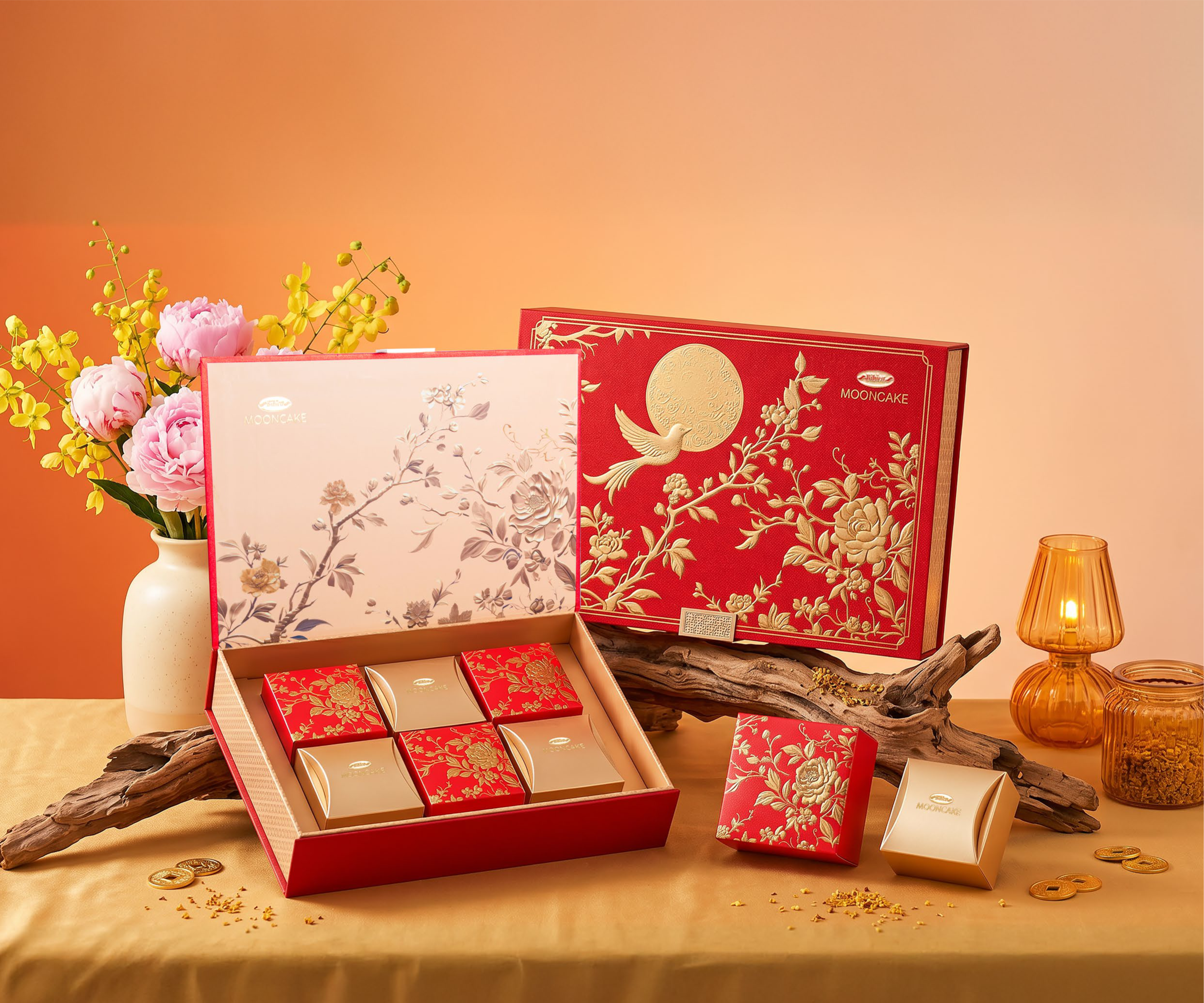 set quà kim nguyệt (đỏ).